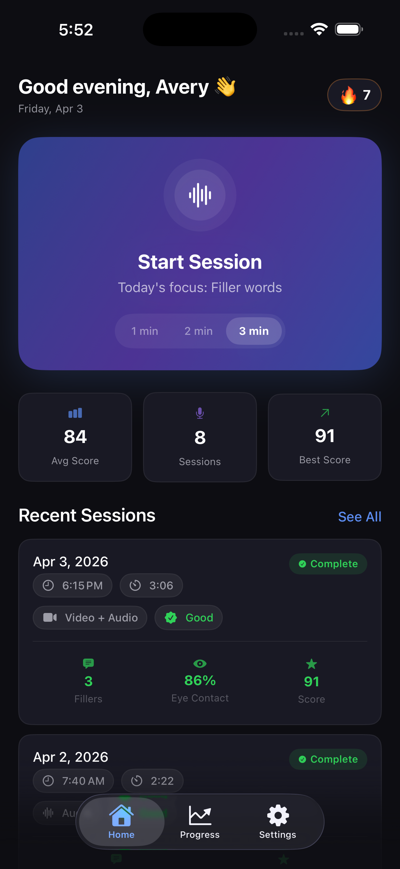 Articulate Home Screen